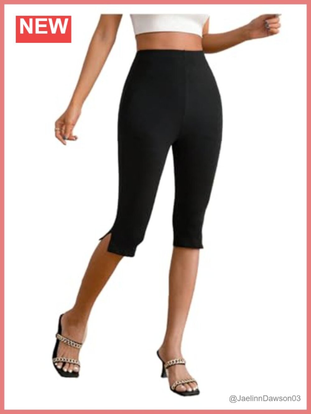 High Waisted Capri Leggings Women Yoga Workout Pants Slim Fit Elastic Waist